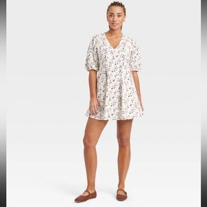 Universal Thread Cream Floral Mini Dress
